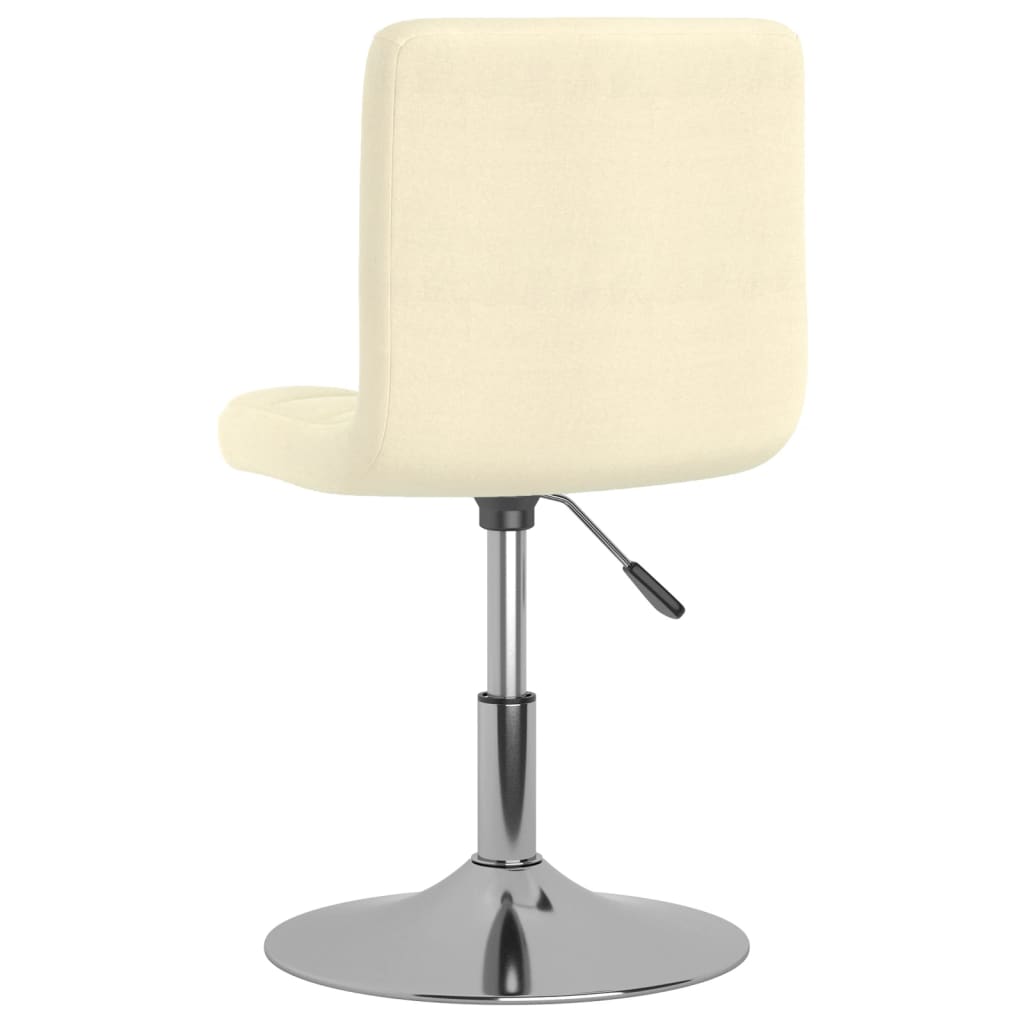 Eetkamerstoelen 2 st draaibaar stof crèmekleurig is nu te koop bij PeponiXL, paradijselijk wonen!