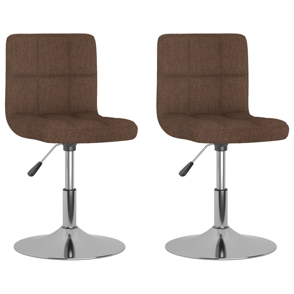 Eetkamerstoelen draaibaar 2 st stof bruin is nu te koop bij PeponiXL, paradijselijk wonen!