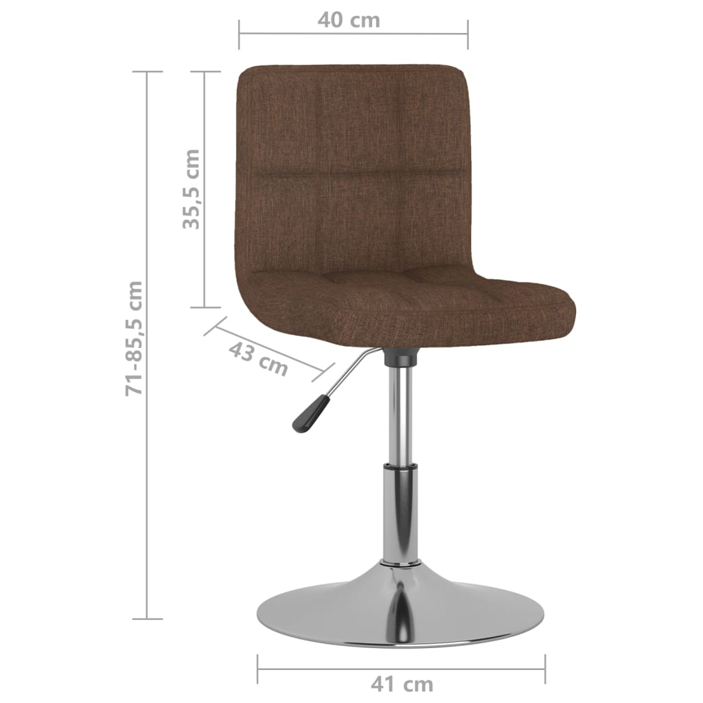 Eetkamerstoelen draaibaar 2 st stof bruin is nu te koop bij PeponiXL, paradijselijk wonen!