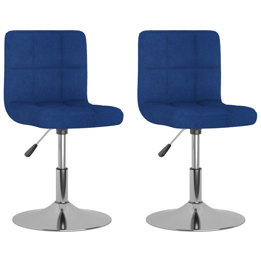 Eetkamerstoelen 2 st draaibaar stof blauw is nu te koop bij PeponiXL, paradijselijk wonen!
