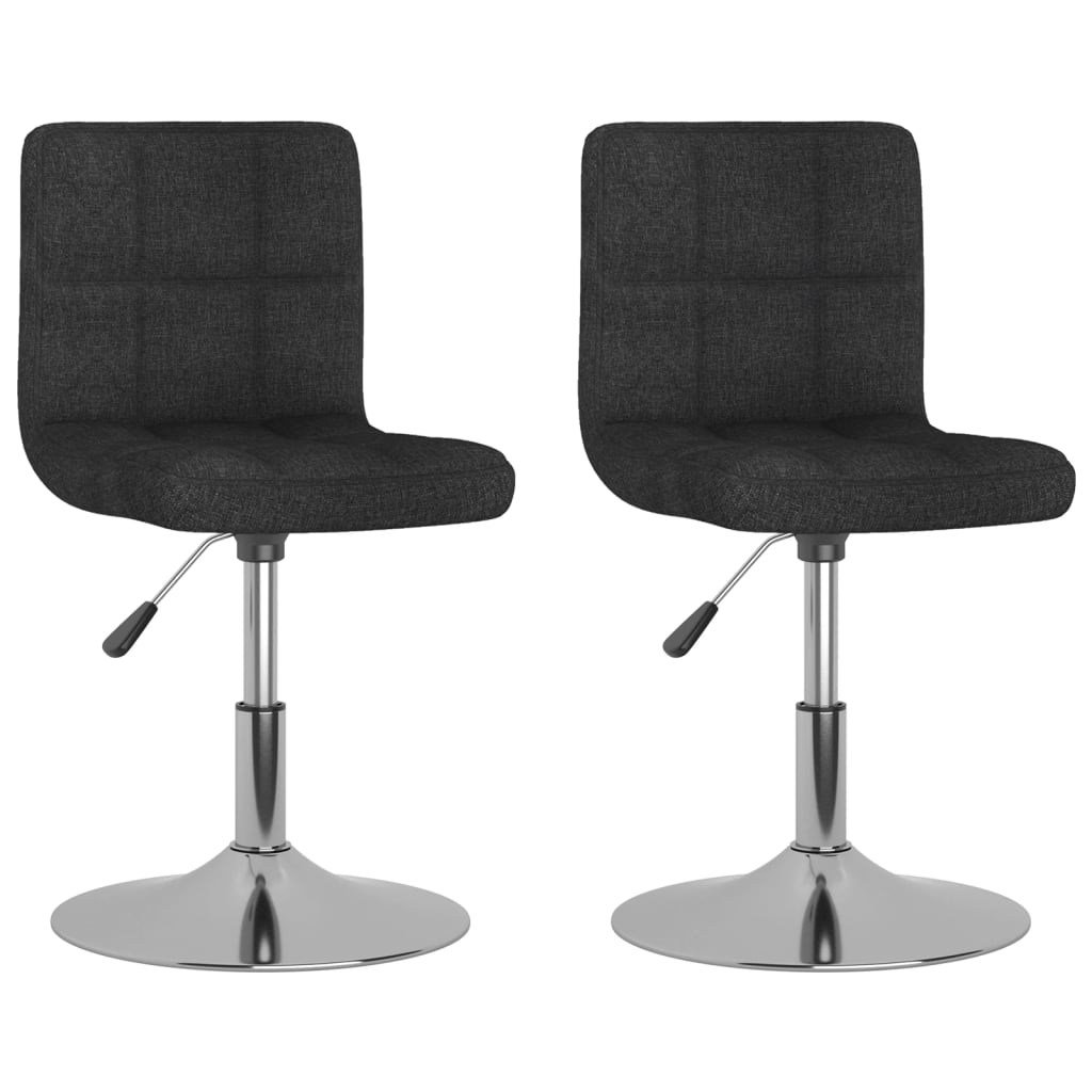 Eetkamerstoelen draaibaar 2 st stof zwart is nu te koop bij PeponiXL, paradijselijk wonen!