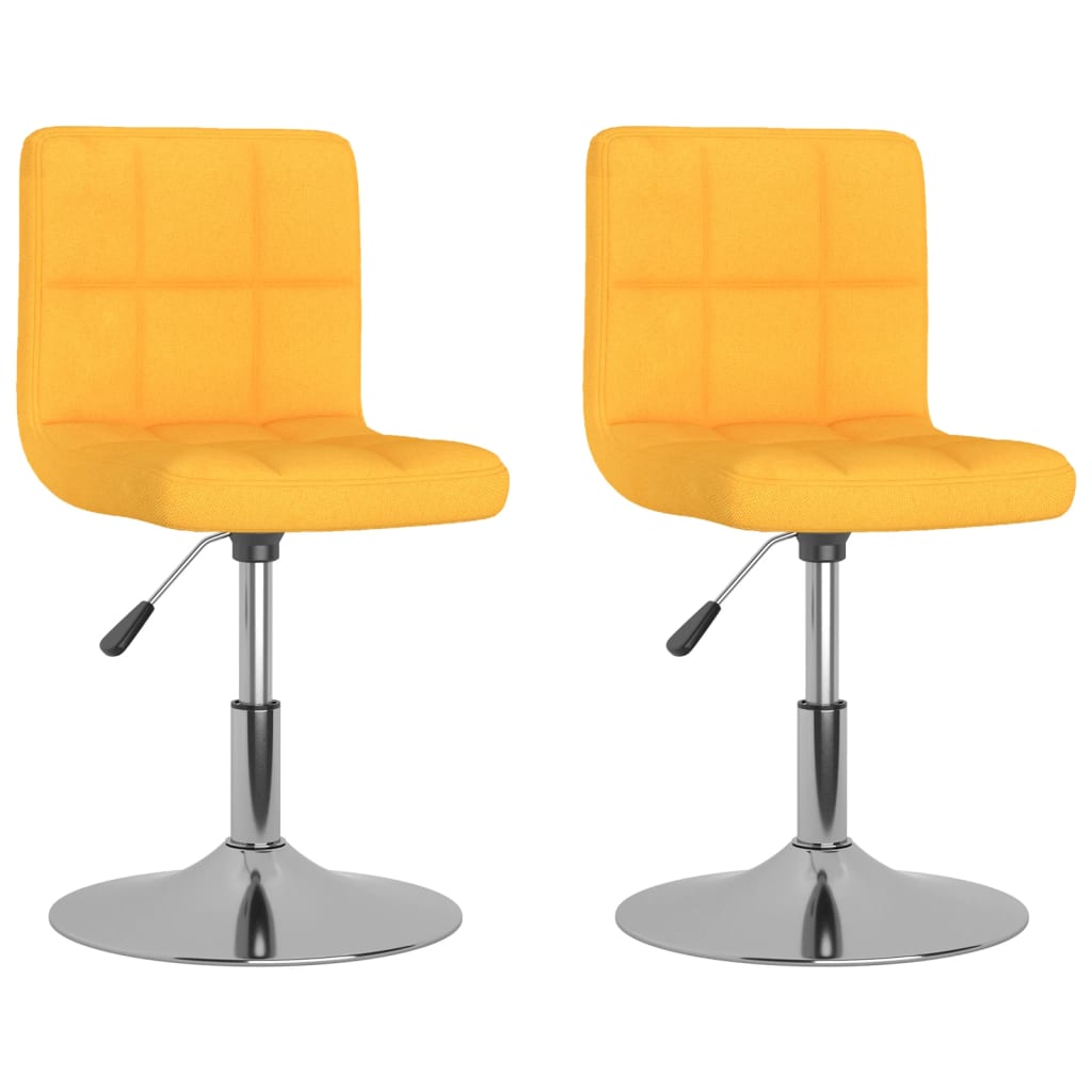 Eetkamerstoelen draaibaar 2 st stof geel is nu te koop bij PeponiXL, paradijselijk wonen!