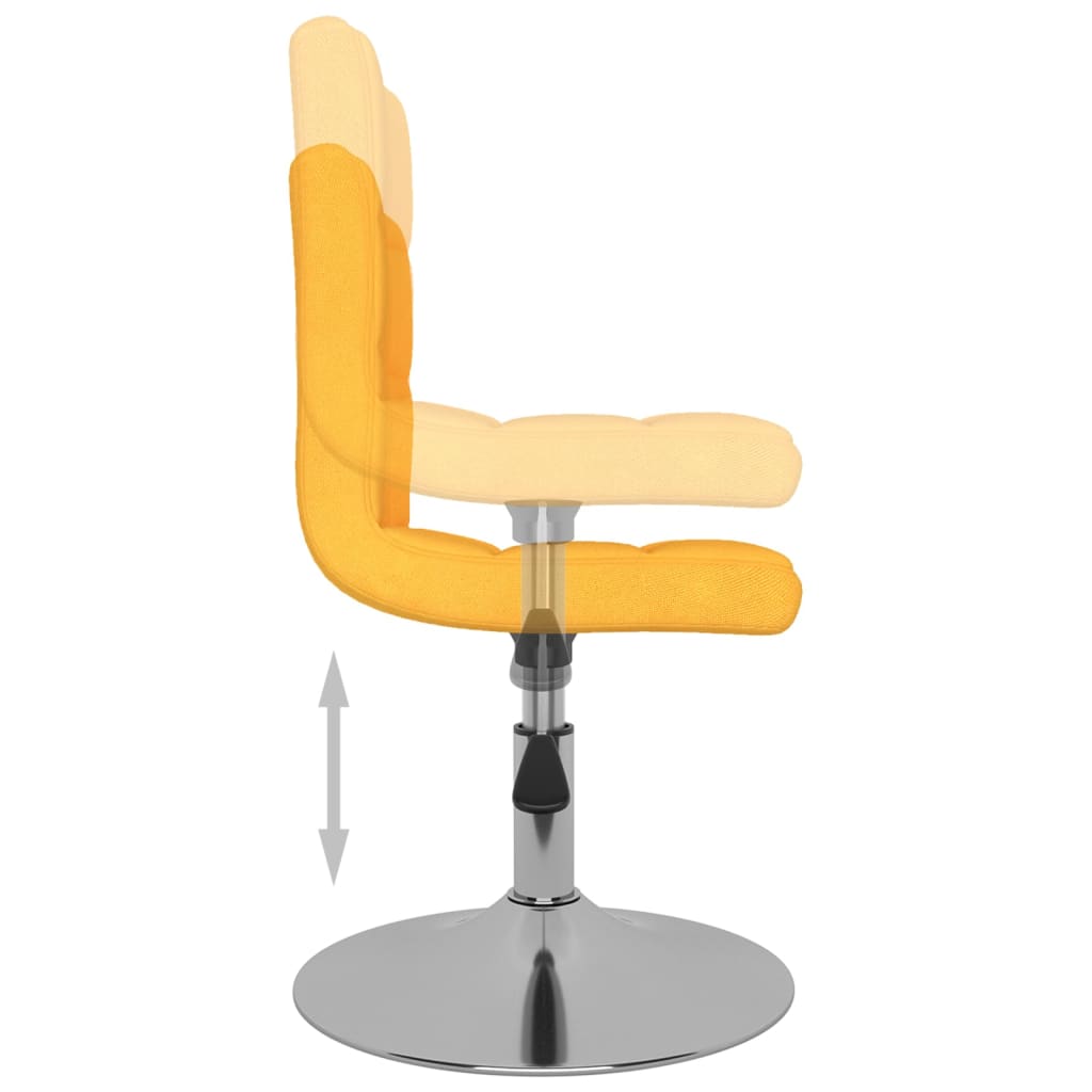 Eetkamerstoelen draaibaar 2 st stof geel is nu te koop bij PeponiXL, paradijselijk wonen!