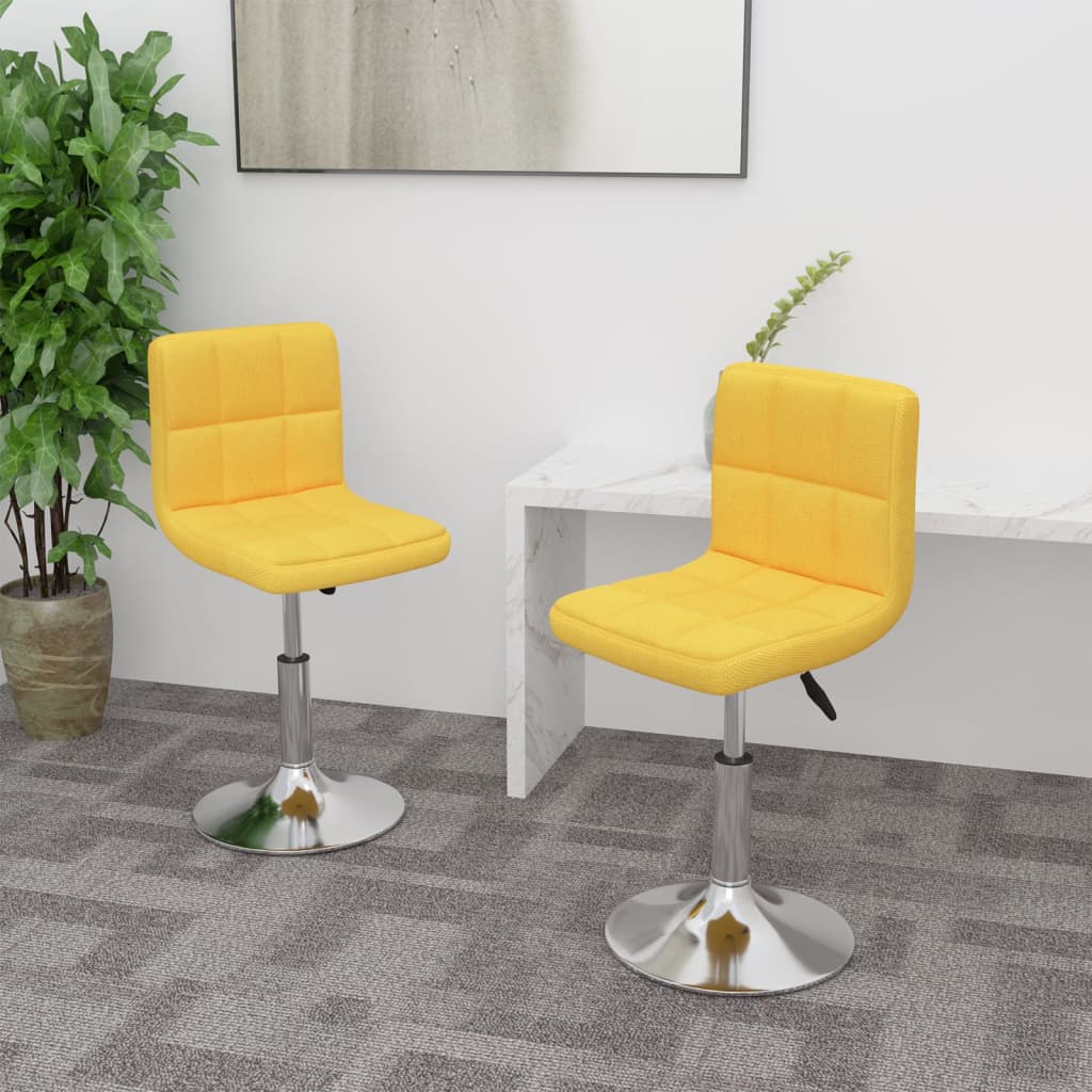 Eetkamerstoelen draaibaar 2 st stof geel is nu te koop bij PeponiXL, paradijselijk wonen!