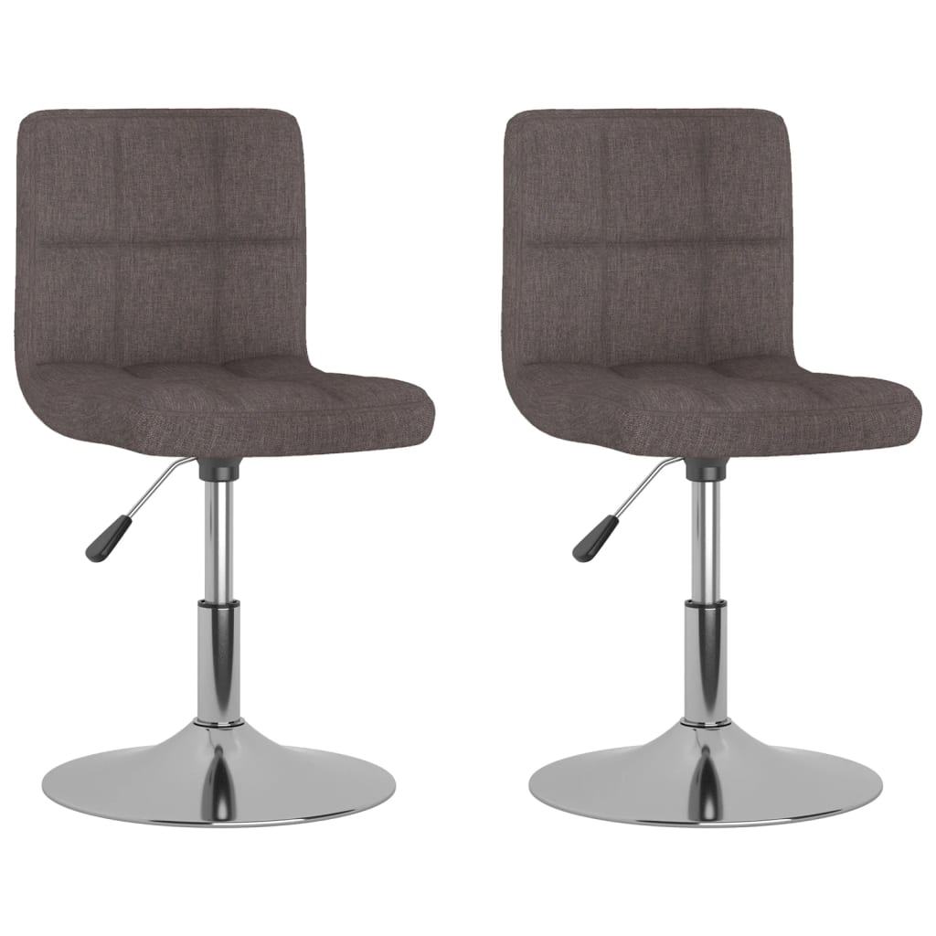 Eetkamerstoelen draaibaar 2 st stof taupe is nu te koop bij PeponiXL, paradijselijk wonen!
