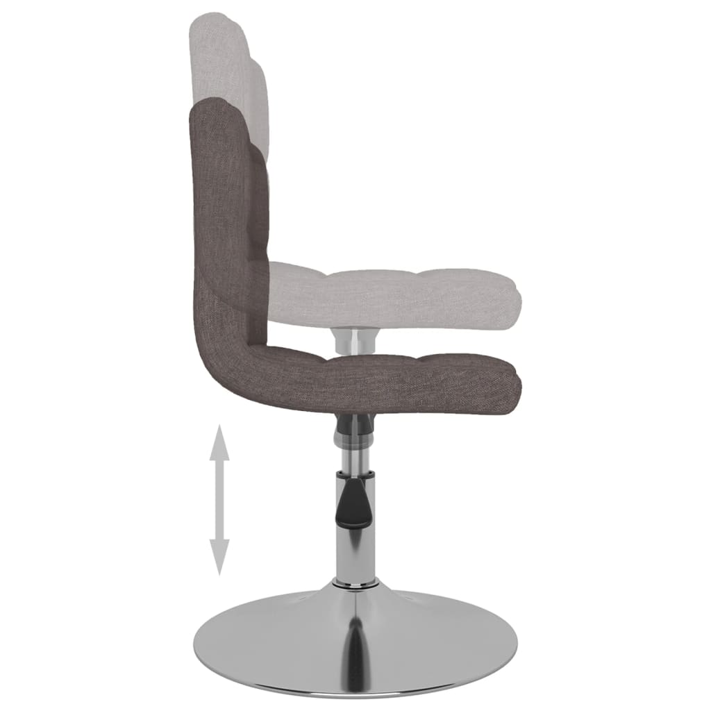 Eetkamerstoelen draaibaar 2 st stof taupe is nu te koop bij PeponiXL, paradijselijk wonen!