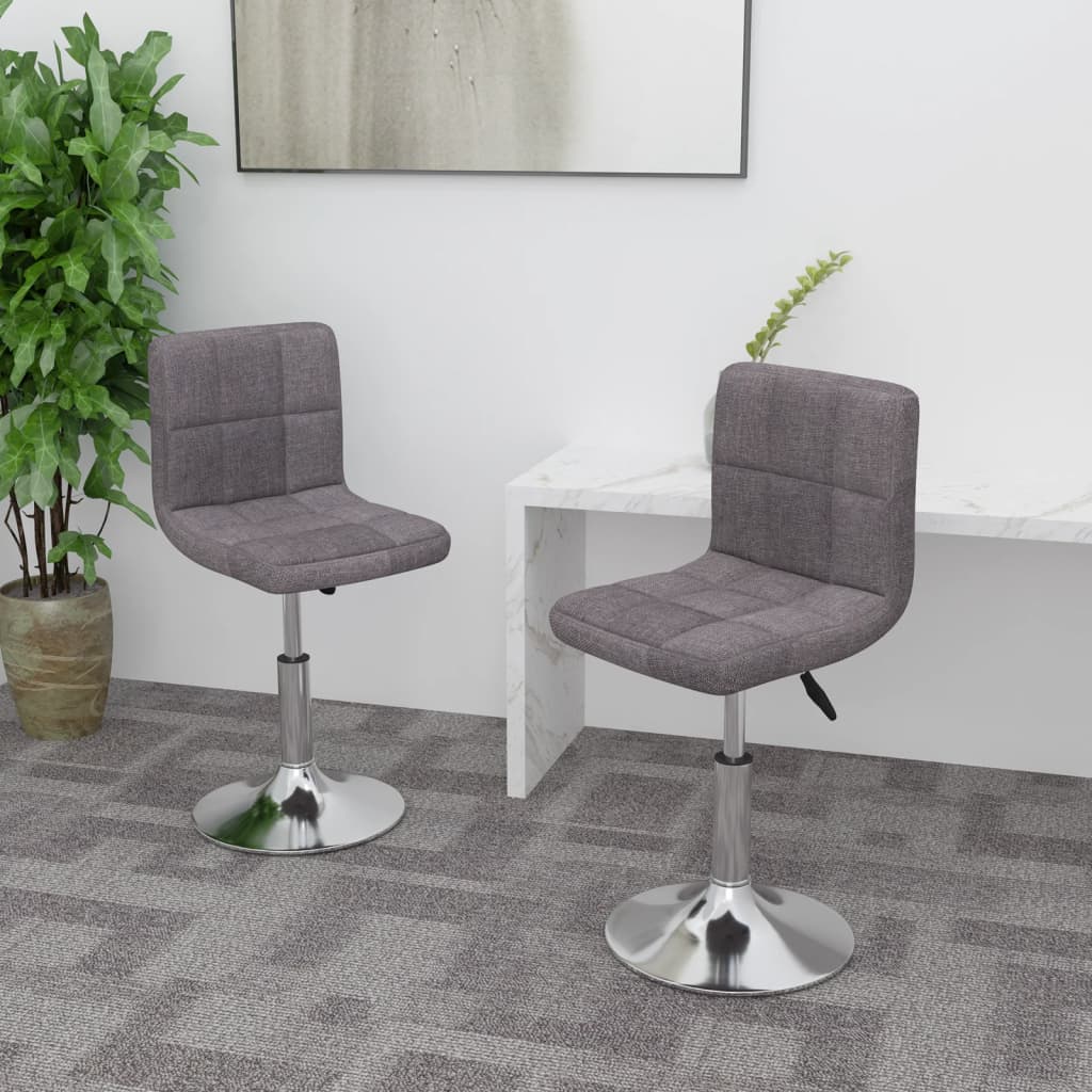 Eetkamerstoelen draaibaar 2 st stof taupe is nu te koop bij PeponiXL, paradijselijk wonen!