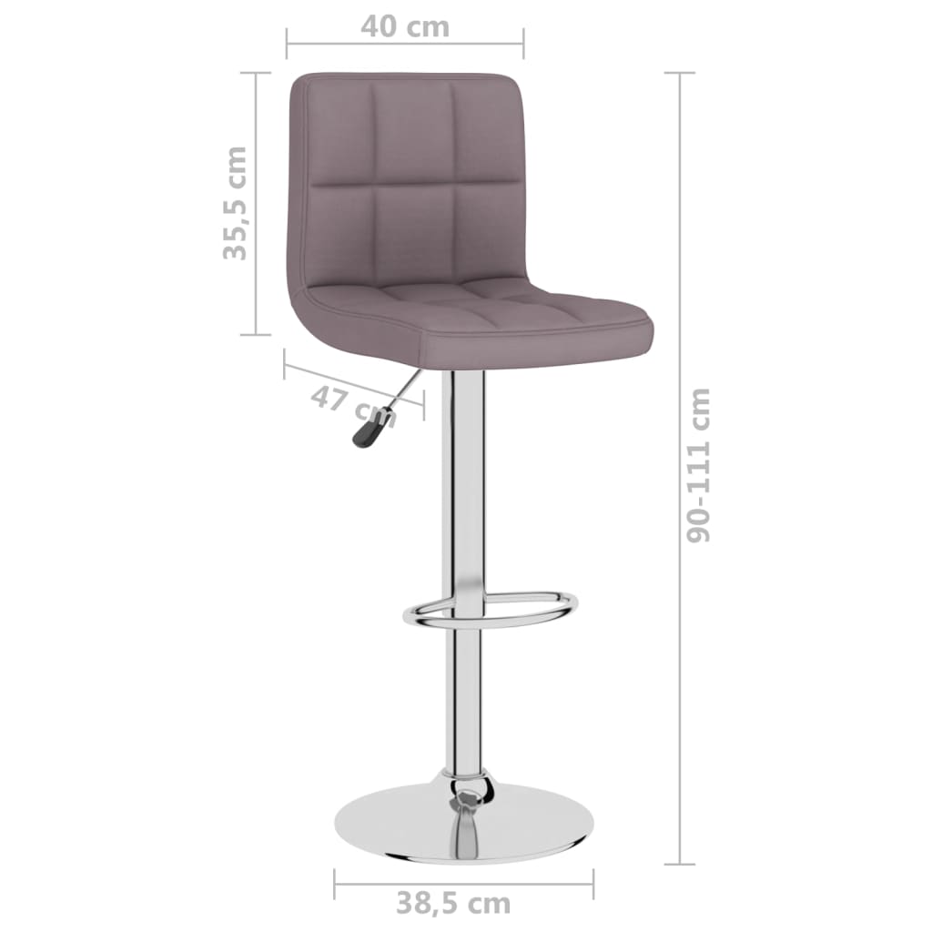 Barkrukken 2 st stof taupe is nu te koop bij PeponiXL, paradijselijk wonen!