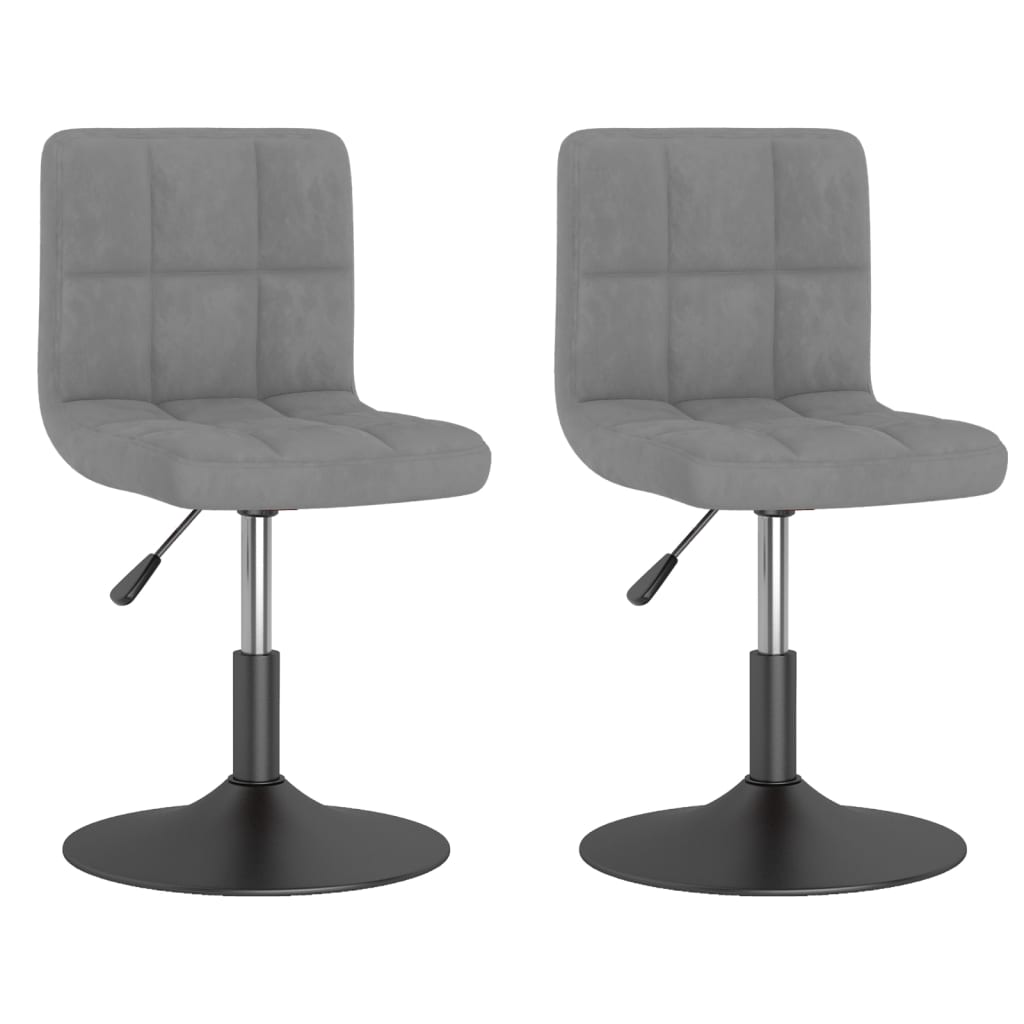 Eetkamerstoelen draaibaar 2 st fluweel lichtgrijs is nu te koop bij PeponiXL, paradijselijk wonen!