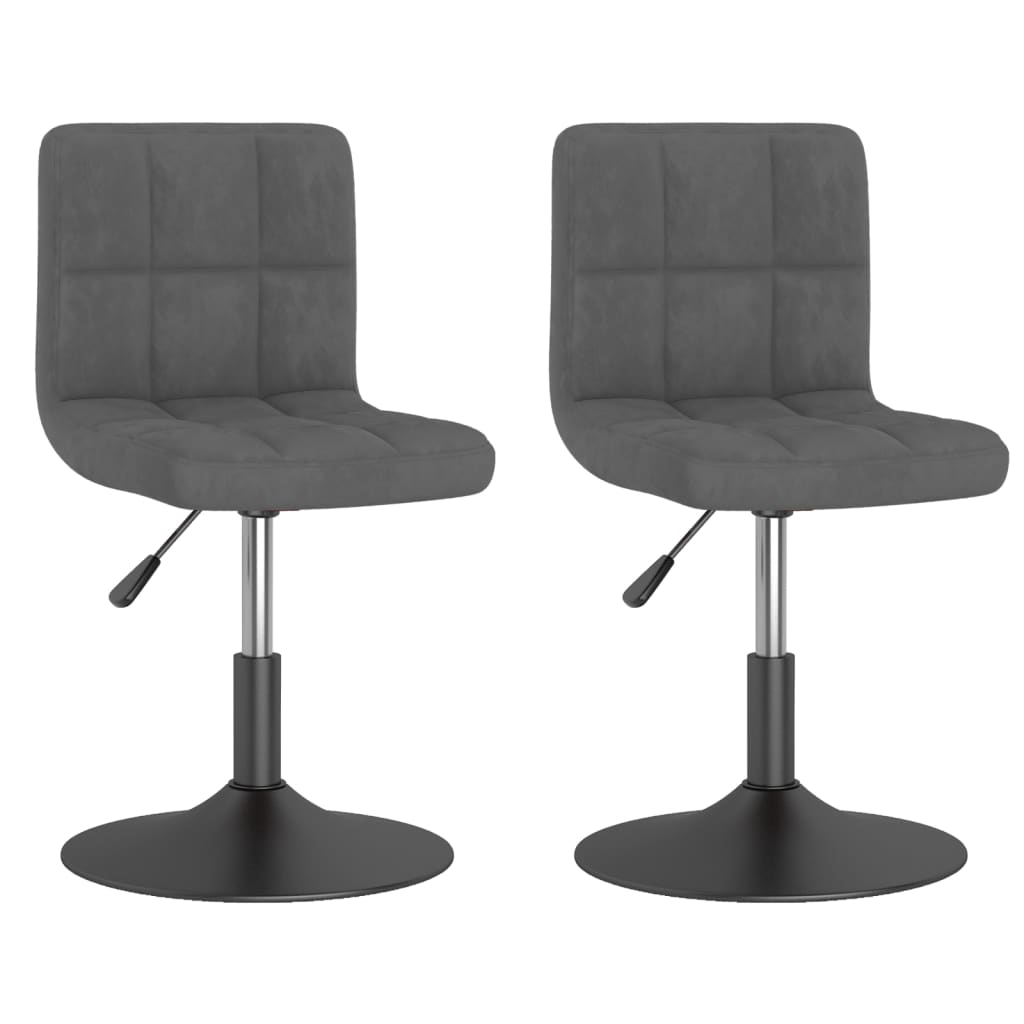 Eetkamerstoelen draaibaar 2 st fluweel donkergrijs is nu te koop bij PeponiXL, paradijselijk wonen!