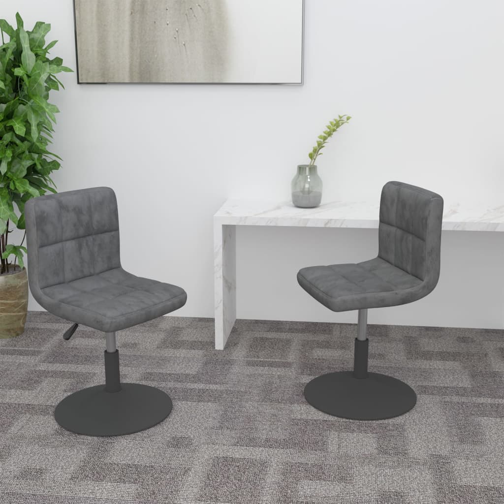Eetkamerstoelen draaibaar 2 st fluweel donkergrijs is nu te koop bij PeponiXL, paradijselijk wonen!