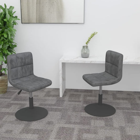 Eetkamerstoelen draaibaar 2 st fluweel donkergrijs is nu te koop bij PeponiXL, paradijselijk wonen!