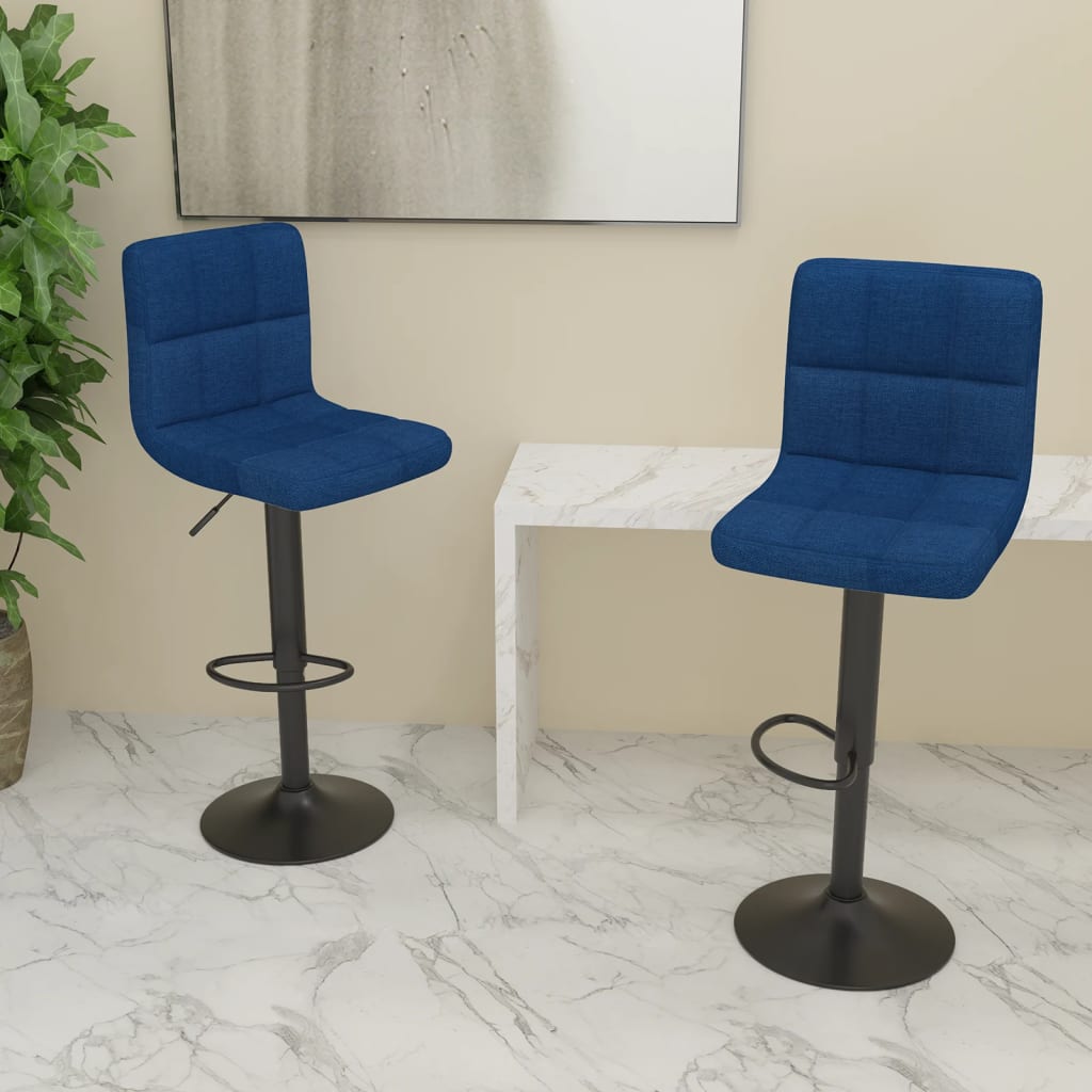 Barkrukken 2 st stof blauw is nu te koop bij PeponiXL, paradijselijk wonen!