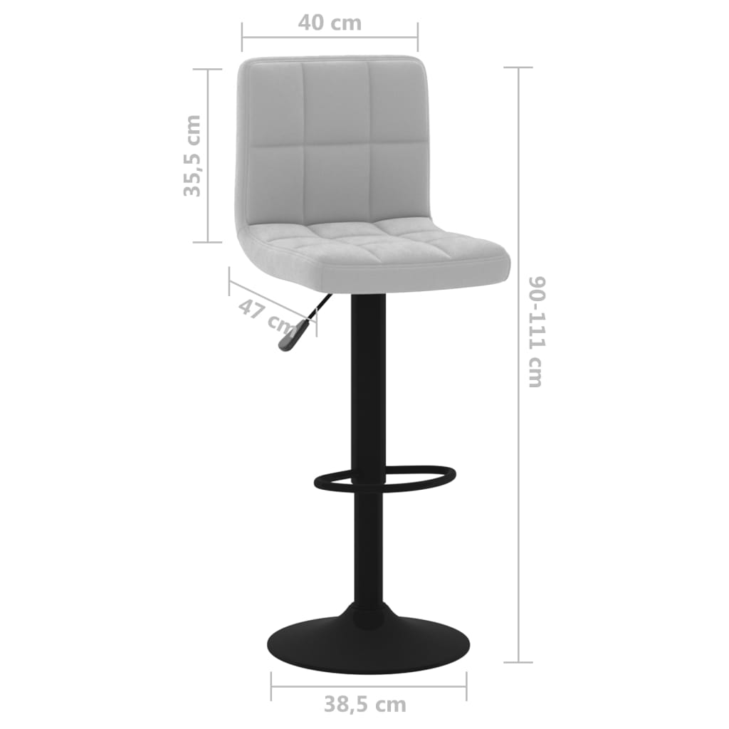 Barkruk fluweel lichtgrijs is nu te koop bij PeponiXL, paradijselijk wonen!
