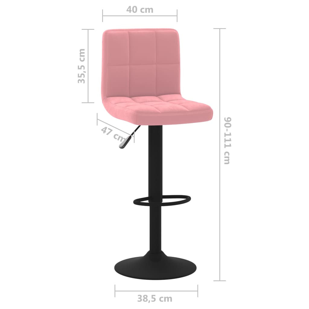 Barkruk fluweel roze is nu te koop bij PeponiXL, paradijselijk wonen!