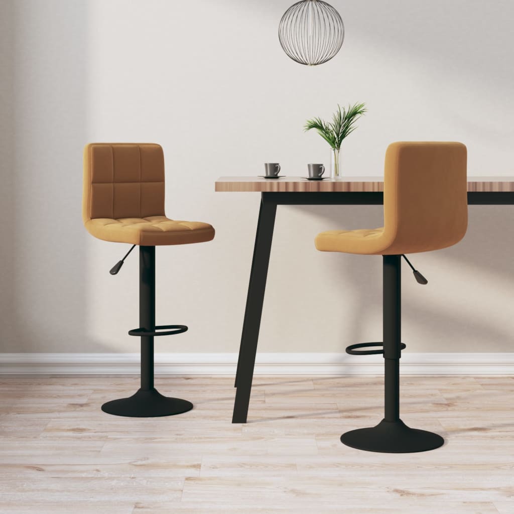 Barkrukken 2 st fluweel bruin is nu te koop bij PeponiXL, paradijselijk wonen!