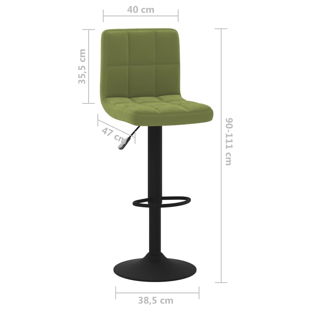 Barkrukken 2 st fluweel lichtgroen is nu te koop bij PeponiXL, paradijselijk wonen!