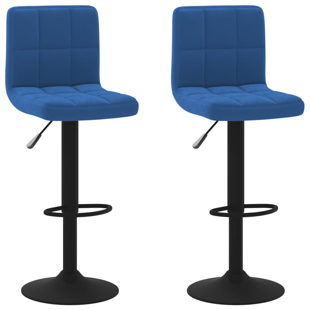 Barkrukken 2 st fluweel blauw is nu te koop bij PeponiXL, paradijselijk wonen!