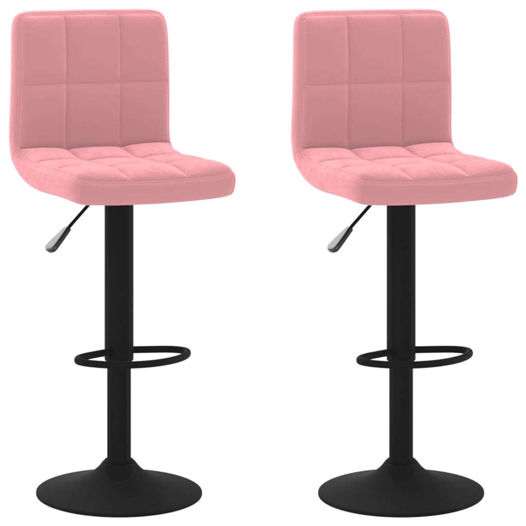 Barkrukken 2 st fluweel roze is nu te koop bij PeponiXL, paradijselijk wonen!