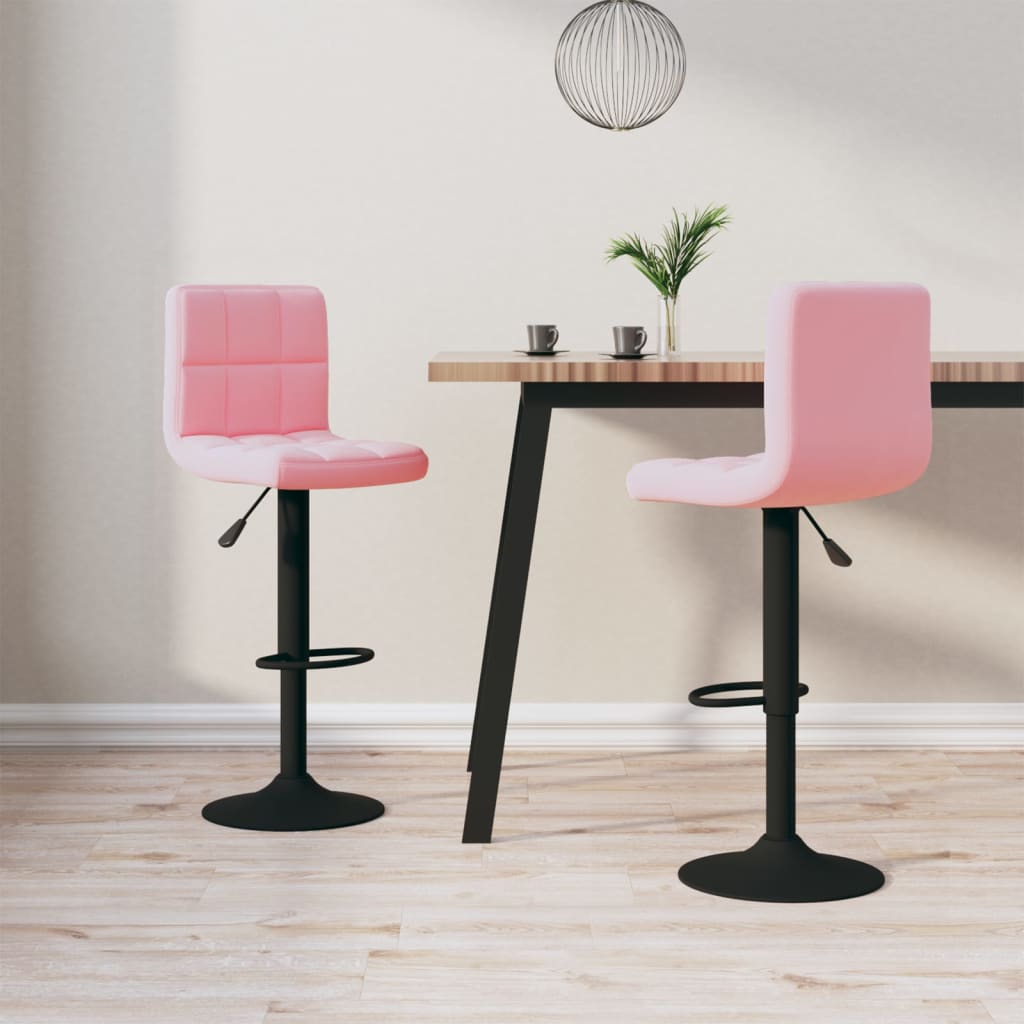 Barkrukken 2 st fluweel roze is nu te koop bij PeponiXL, paradijselijk wonen!