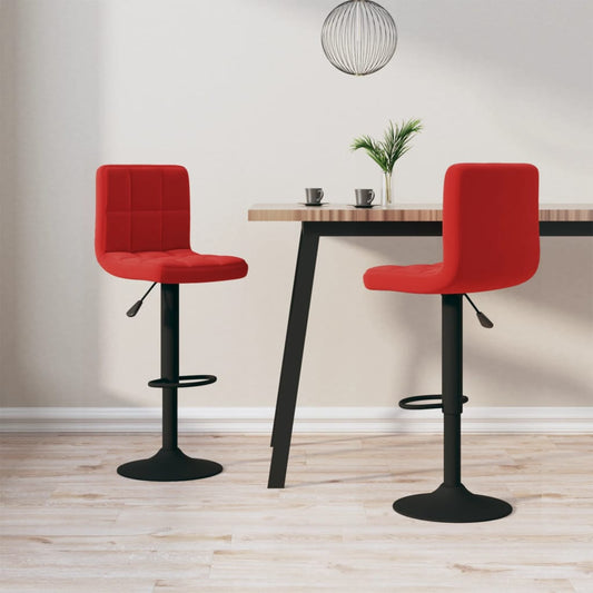 Barkrukken 2 st fluweel wijnrood is nu te koop bij PeponiXL, paradijselijk wonen!