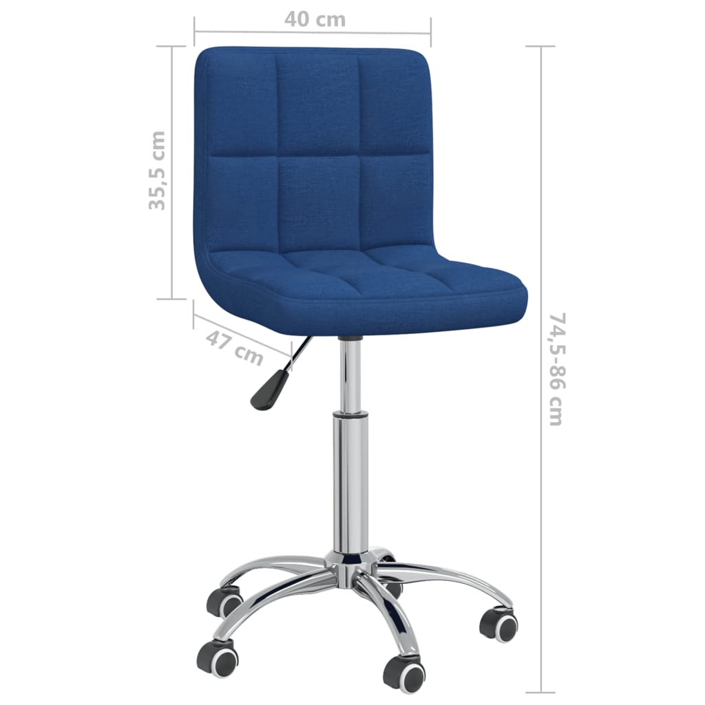 Kantoorstoel draaibaar stof blauw is nu te koop bij PeponiXL, paradijselijk wonen!