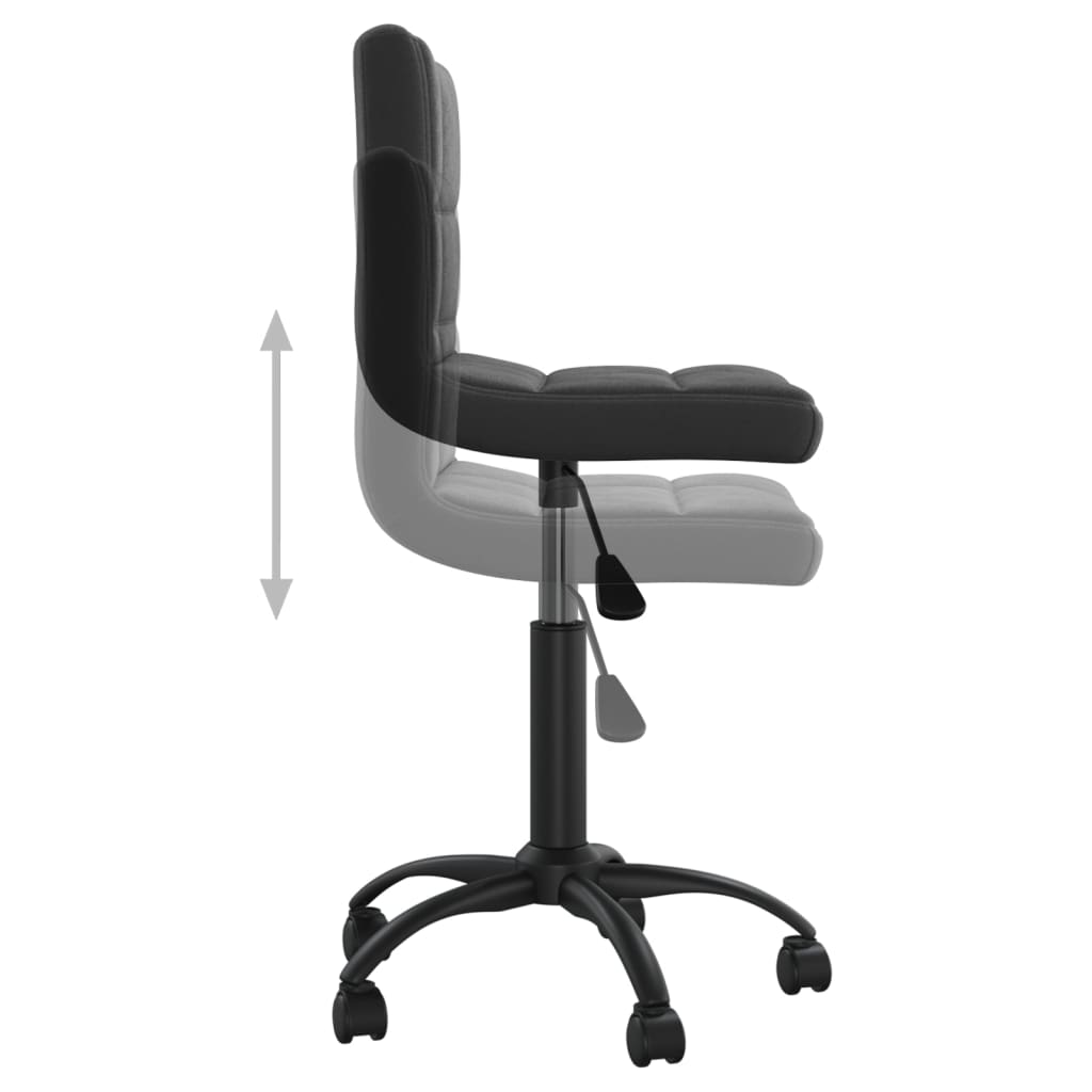 Kantoorstoel draaibaar fluweel zwart is nu te koop bij PeponiXL, paradijselijk wonen!