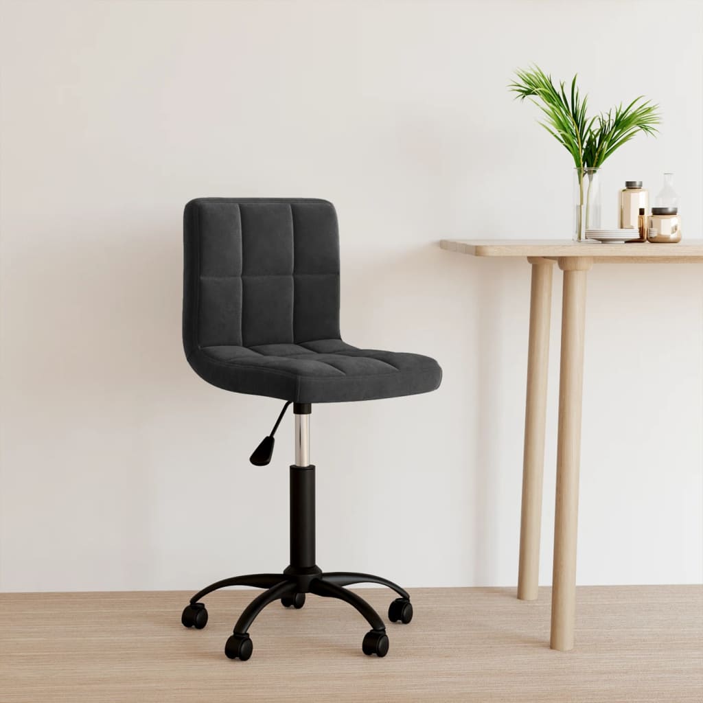 Kantoorstoel draaibaar fluweel zwart is nu te koop bij PeponiXL, paradijselijk wonen!