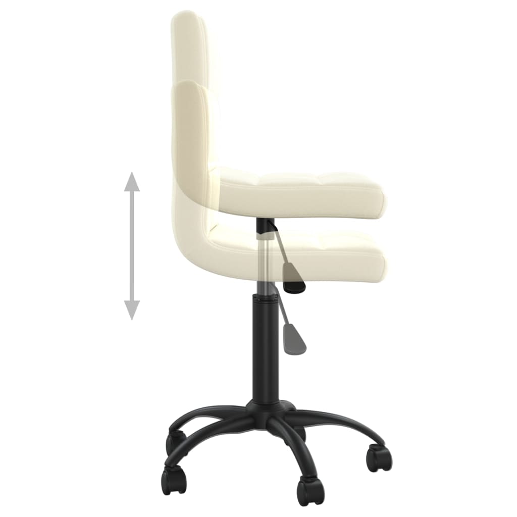 Kantoorstoel draaibaar fluweel crèmekleurig is nu te koop bij PeponiXL, paradijselijk wonen!