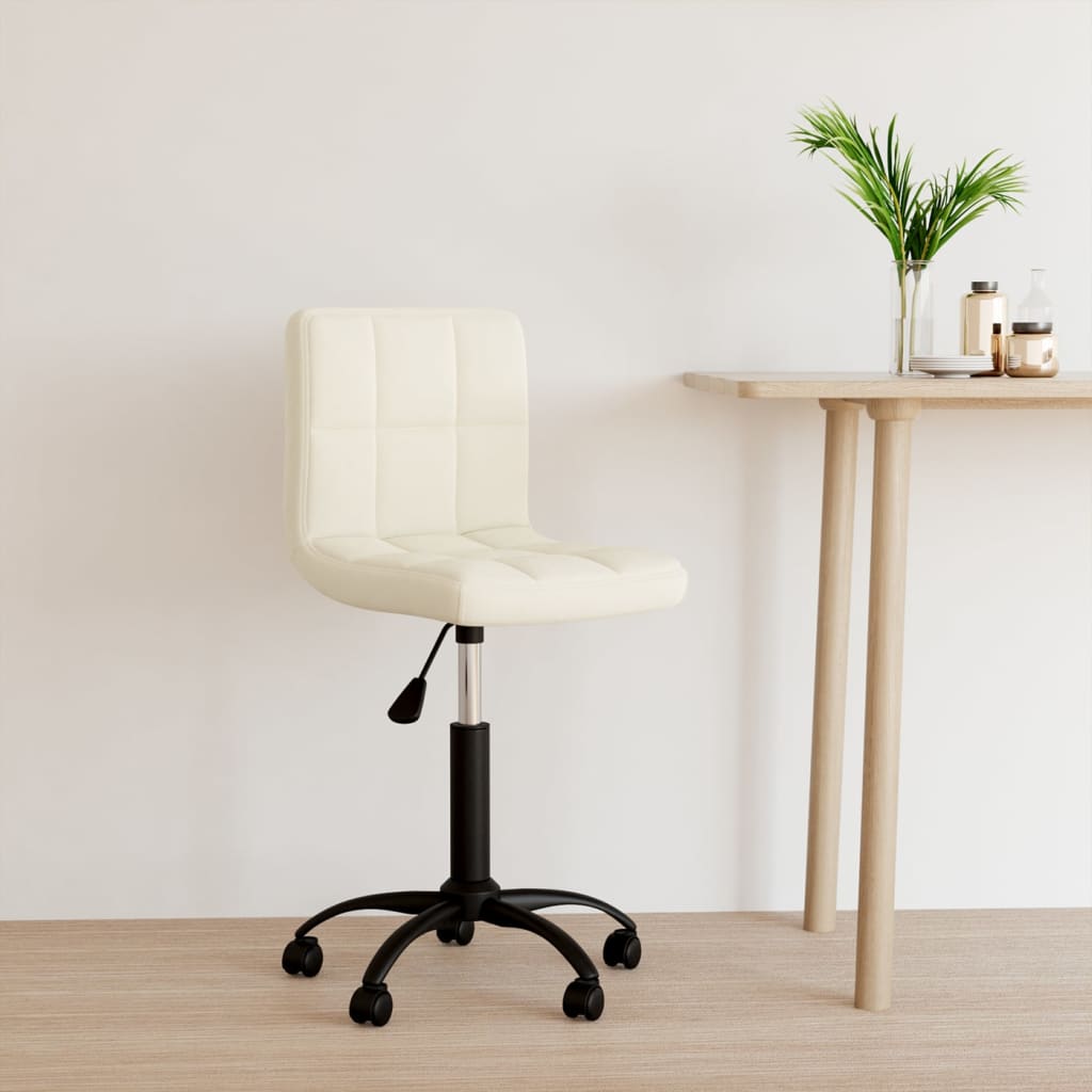 Kantoorstoel draaibaar fluweel crèmekleurig is nu te koop bij PeponiXL, paradijselijk wonen!