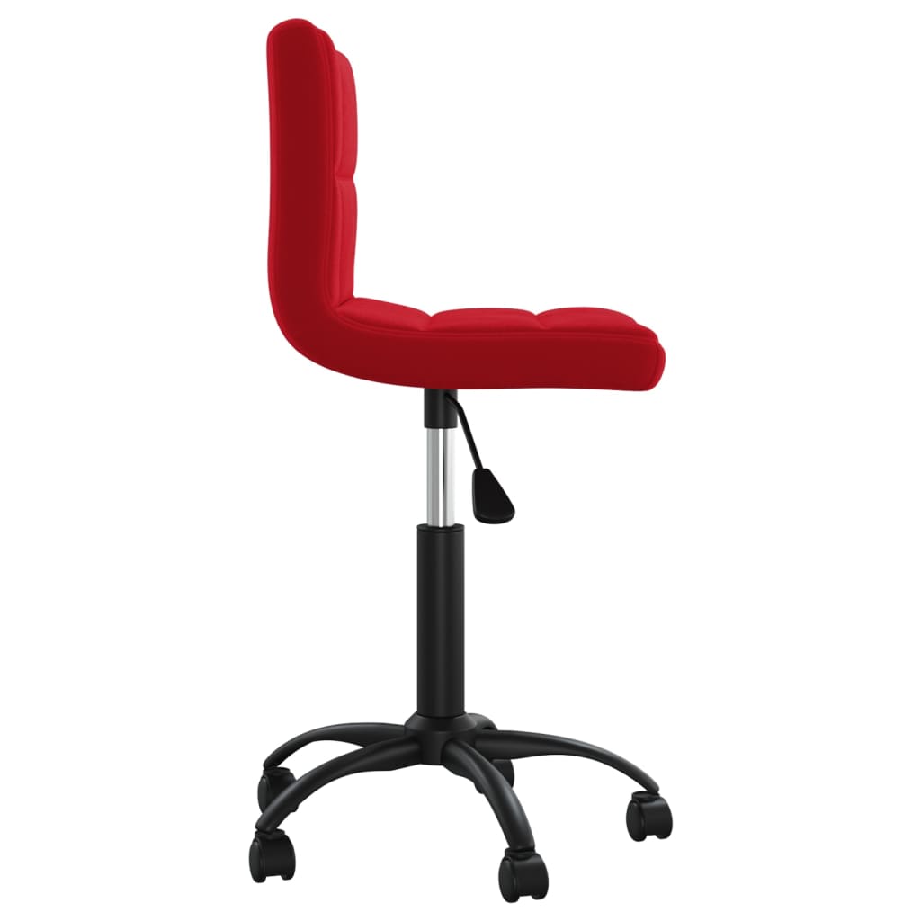 Kantoorstoel draaibaar fluweel wijnrood is nu te koop bij PeponiXL, paradijselijk wonen!