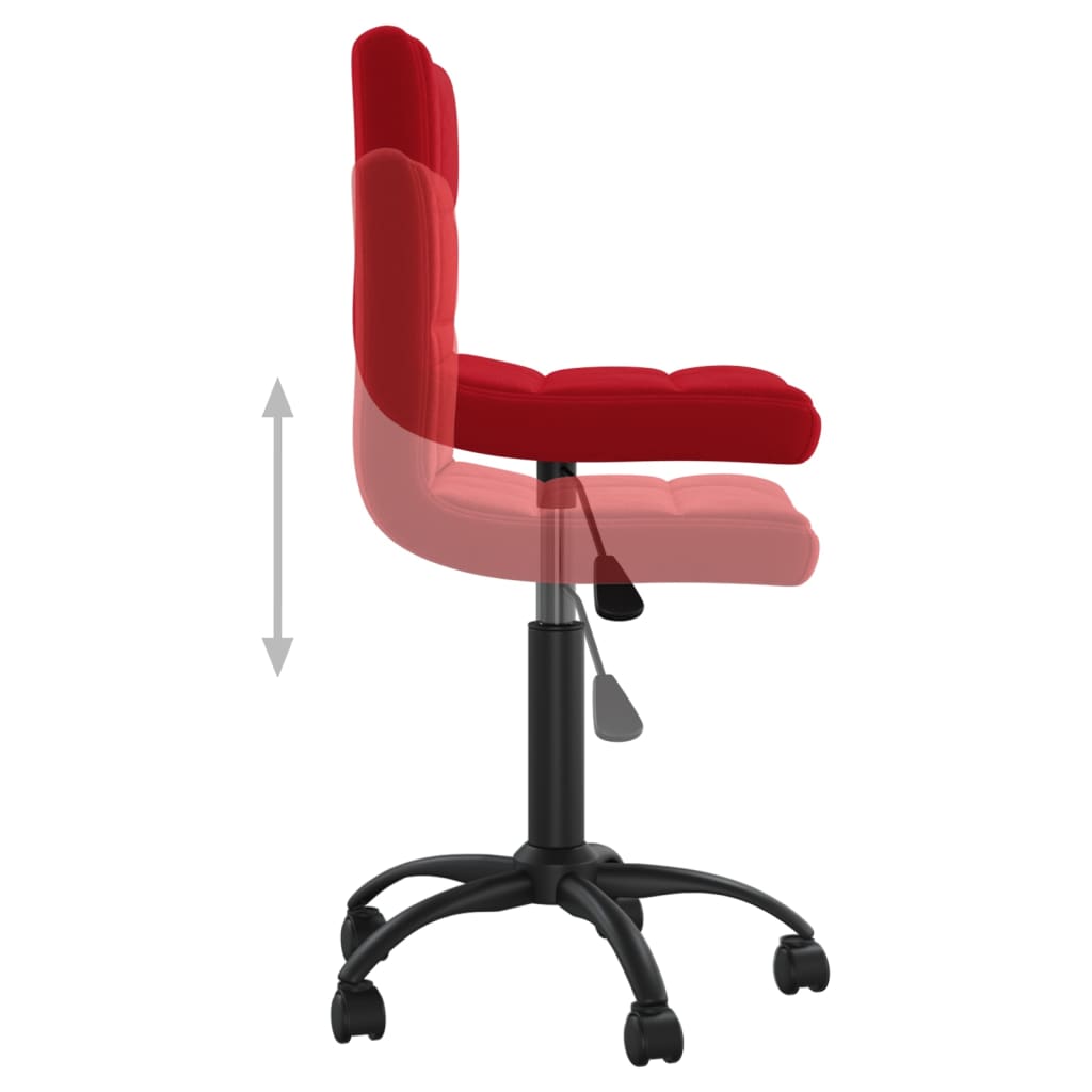 Kantoorstoel draaibaar fluweel wijnrood is nu te koop bij PeponiXL, paradijselijk wonen!