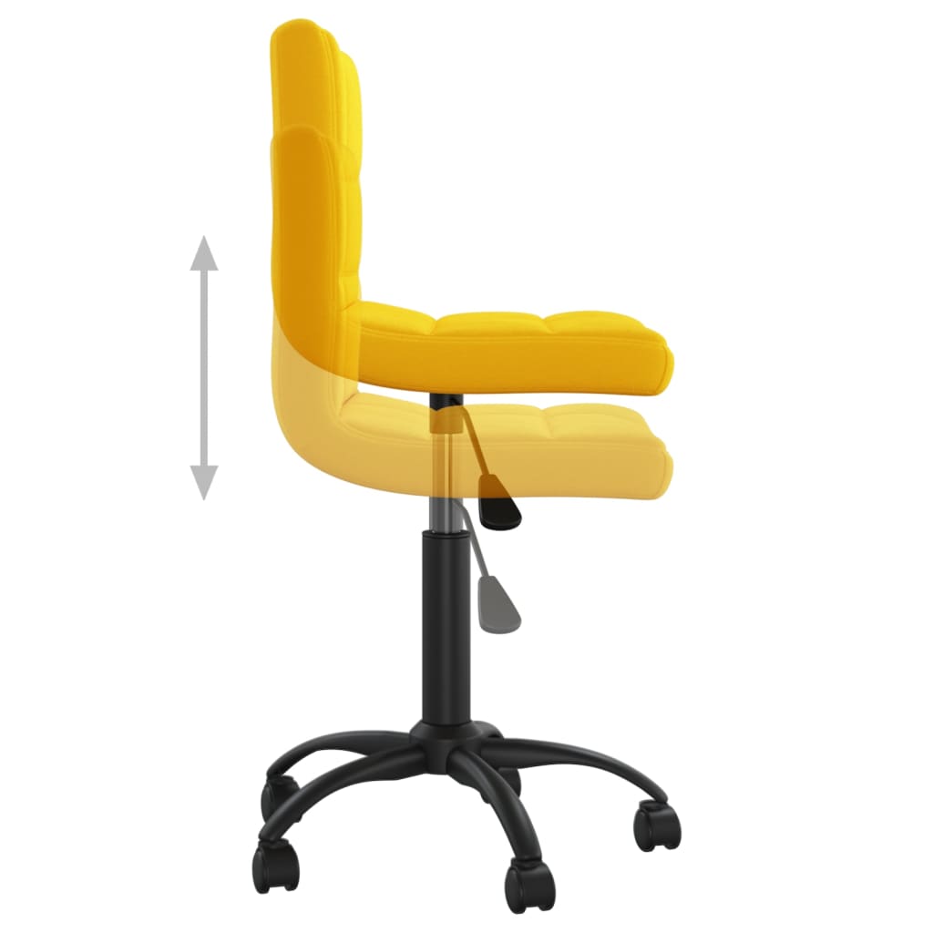 Kantoorstoel draaibaar fluweel mosterdgeel is nu te koop bij PeponiXL, paradijselijk wonen!