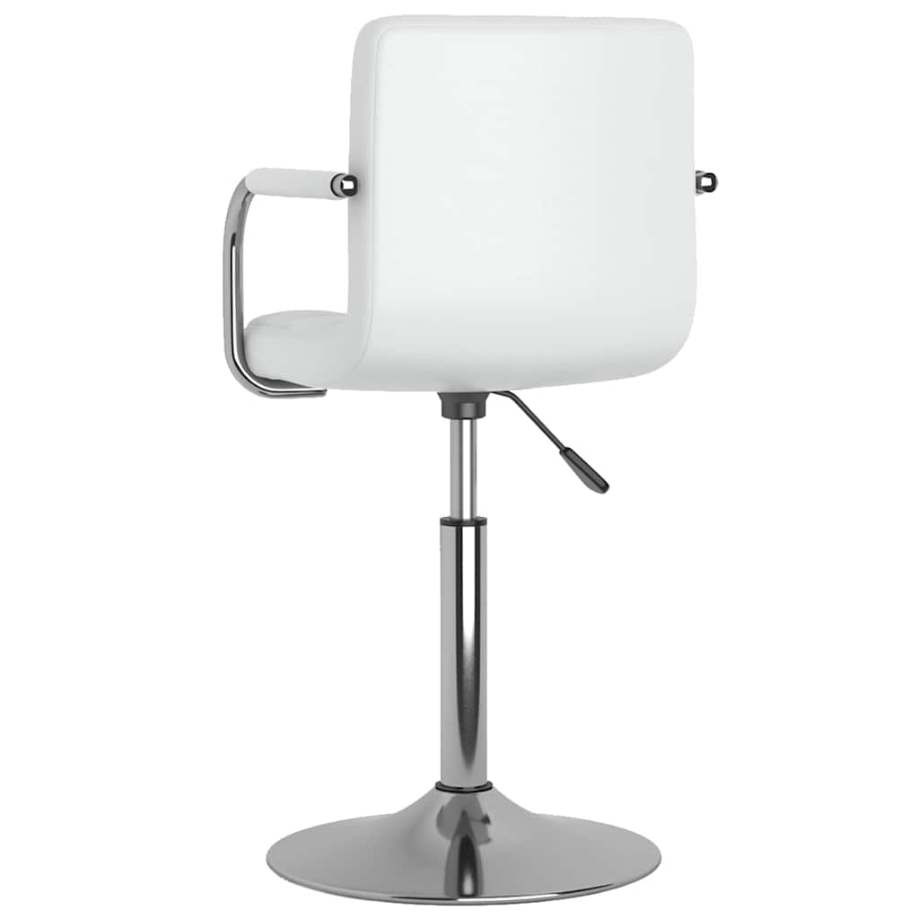 Eetkamerstoelen draaibaar 2 st kunstleer wit is nu te koop bij PeponiXL, paradijselijk wonen!