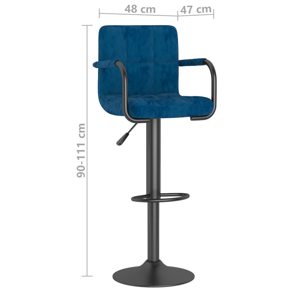 Barkruk fluweel blauw is nu te koop bij PeponiXL, paradijselijk wonen!