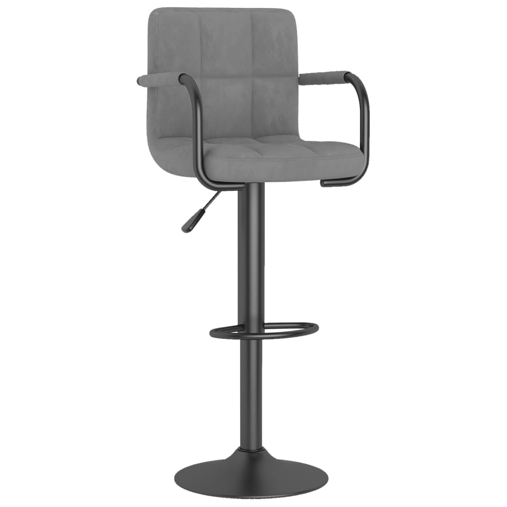 Barkrukken 2 st fluweel lichtgrijs is nu te koop bij PeponiXL, paradijselijk wonen!