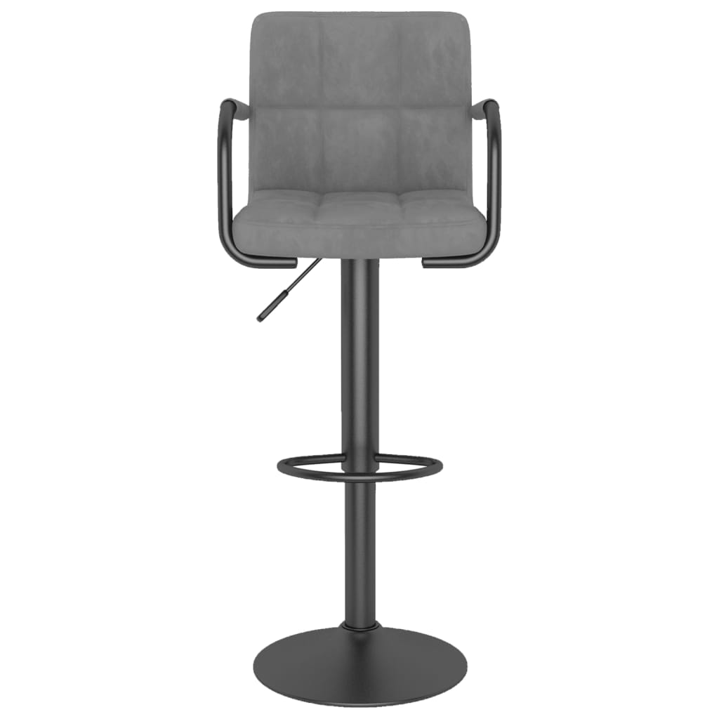 Barkrukken 2 st fluweel lichtgrijs is nu te koop bij PeponiXL, paradijselijk wonen!