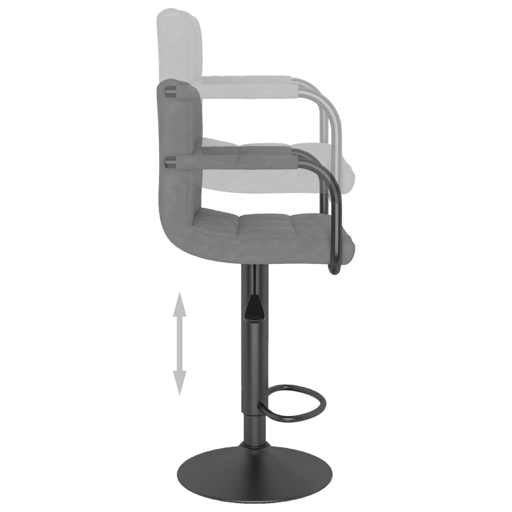 Barkrukken 2 st fluweel lichtgrijs is nu te koop bij PeponiXL, paradijselijk wonen!