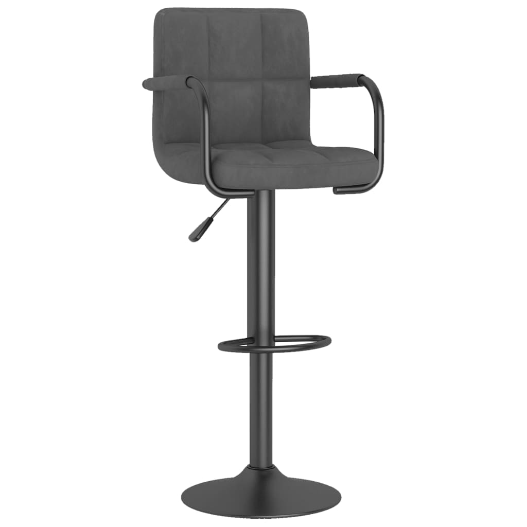 Barkrukken 2 st fluweel donkergrijs is nu te koop bij PeponiXL, paradijselijk wonen!