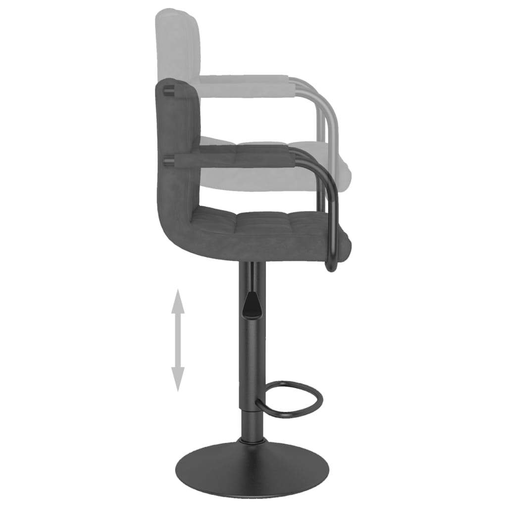 Barkrukken 2 st fluweel donkergrijs is nu te koop bij PeponiXL, paradijselijk wonen!