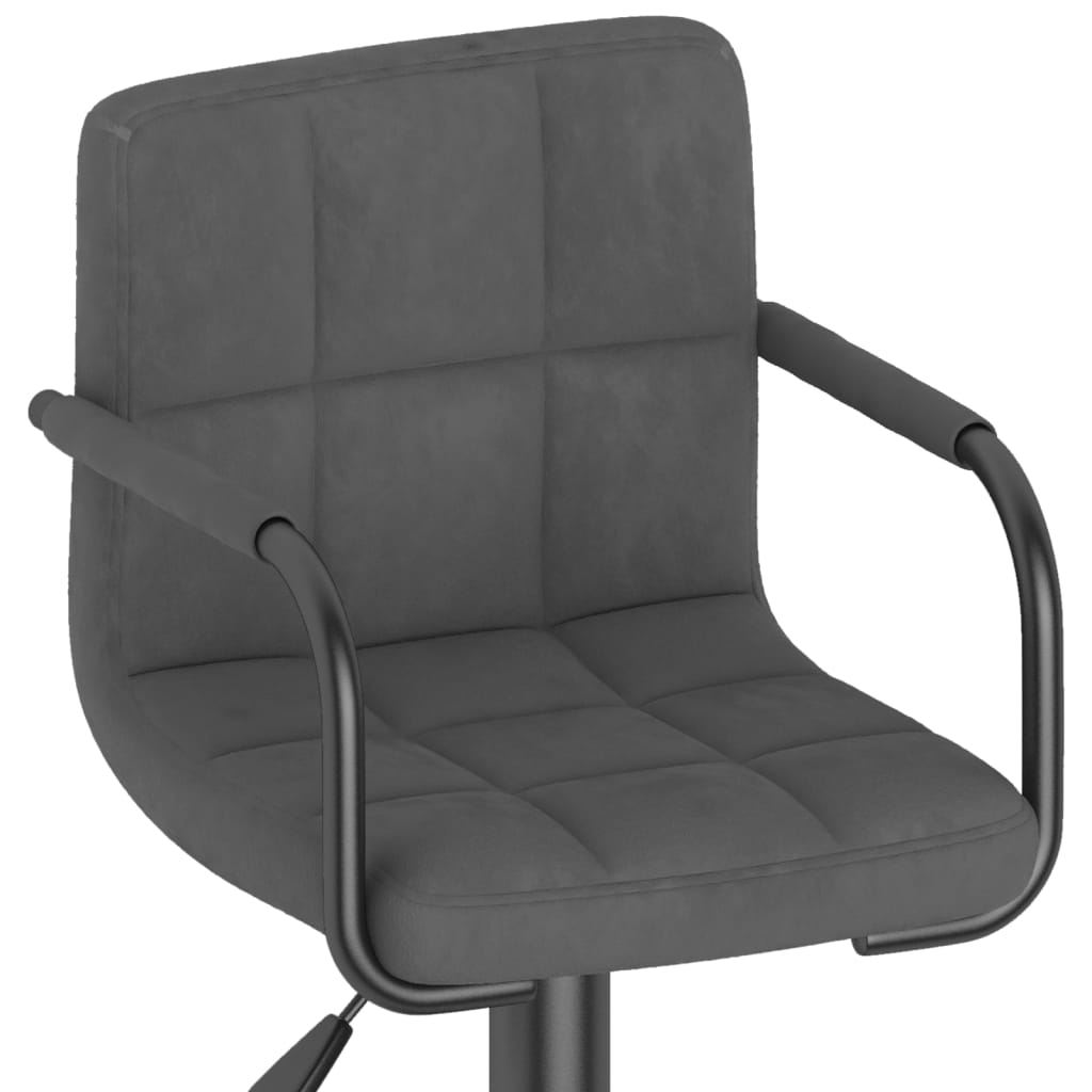 Barkrukken 2 st fluweel donkergrijs is nu te koop bij PeponiXL, paradijselijk wonen!