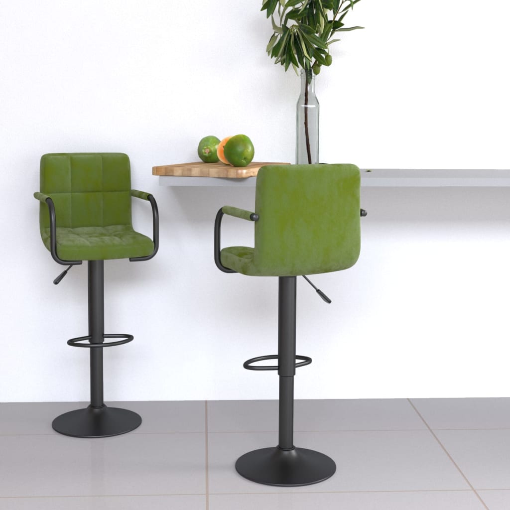 Barkrukken 2 st fluweel lichtgroen is nu te koop bij PeponiXL, paradijselijk wonen!