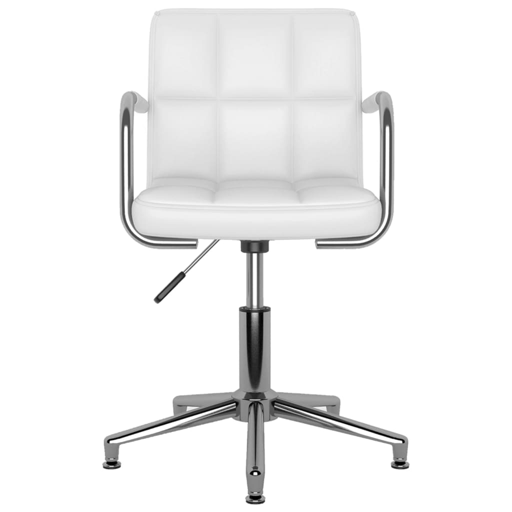 Eetkamerstoelen draaibaar 2 st kunstleer wit is nu te koop bij PeponiXL, paradijselijk wonen!