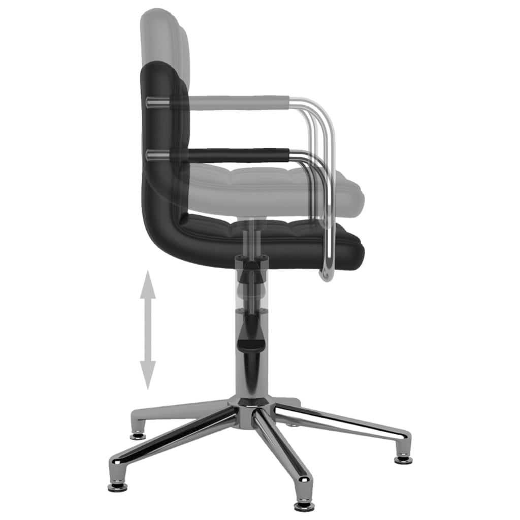 Eetkamerstoelen draaibaar 2 st kunstleer zwart is nu te koop bij PeponiXL, paradijselijk wonen!