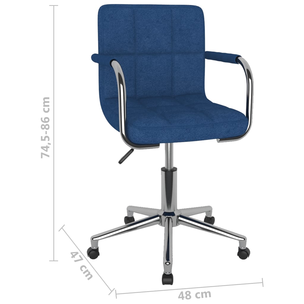 Kantoorstoel draaibaar stof blauw is nu te koop bij PeponiXL, paradijselijk wonen!
