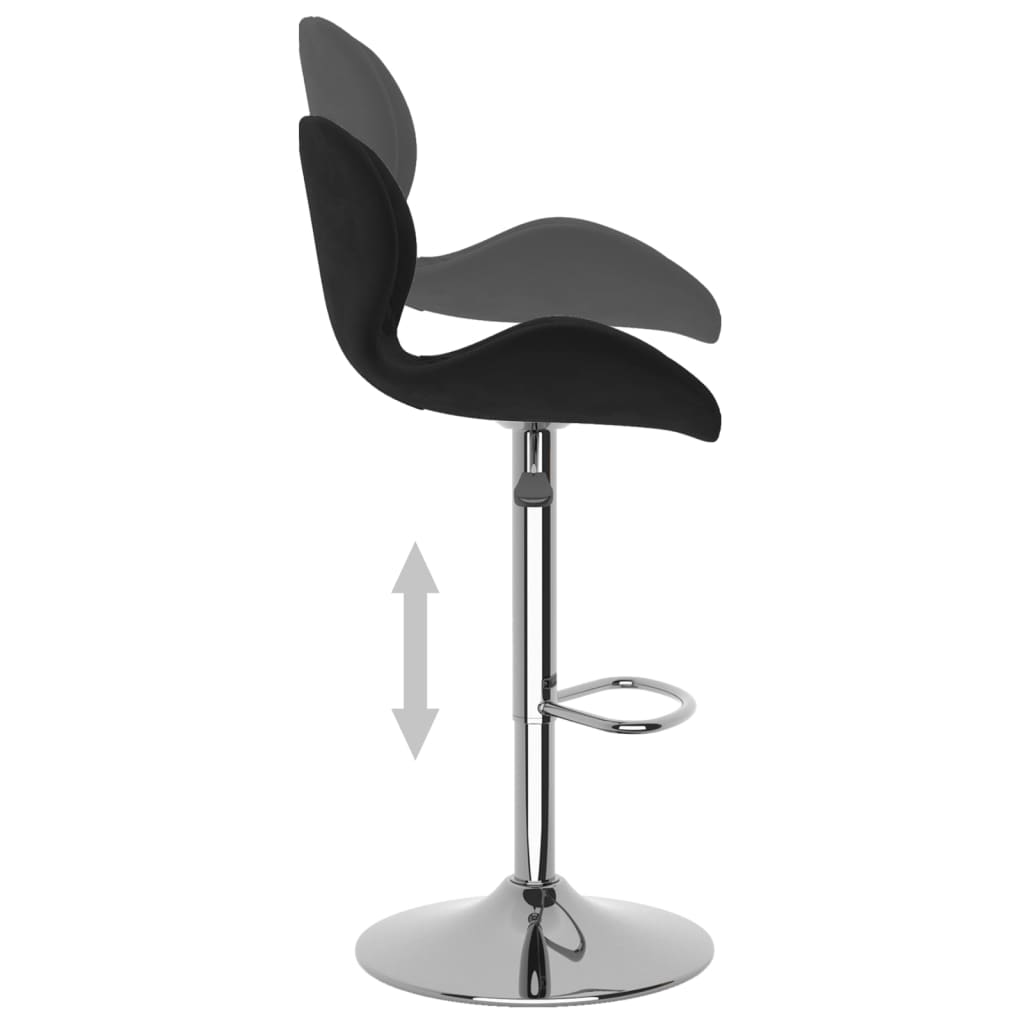 Barkrukken 2 st fluweel zwart is nu te koop bij PeponiXL, paradijselijk wonen!