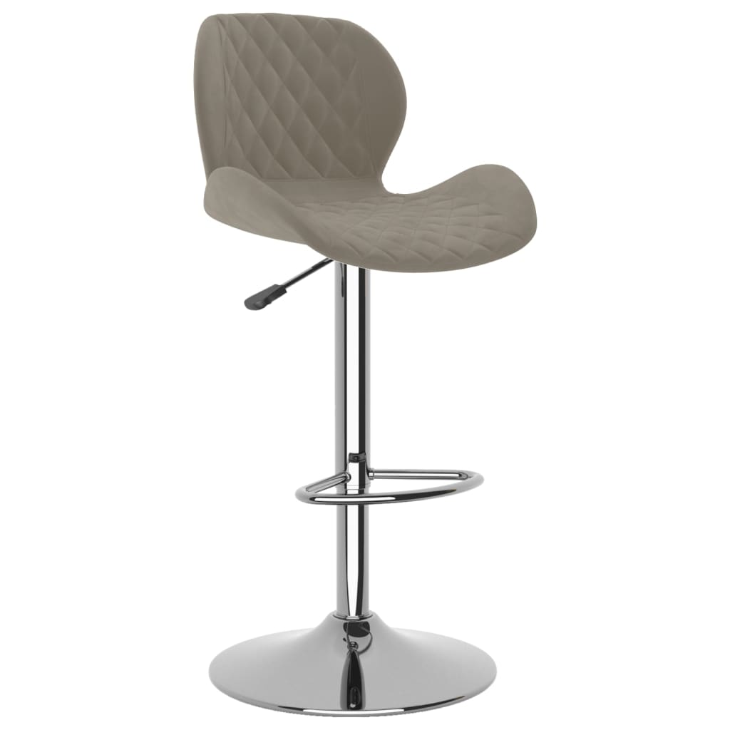 Barkrukken 2 st fluweel lichtgrijs is nu te koop bij PeponiXL, paradijselijk wonen!