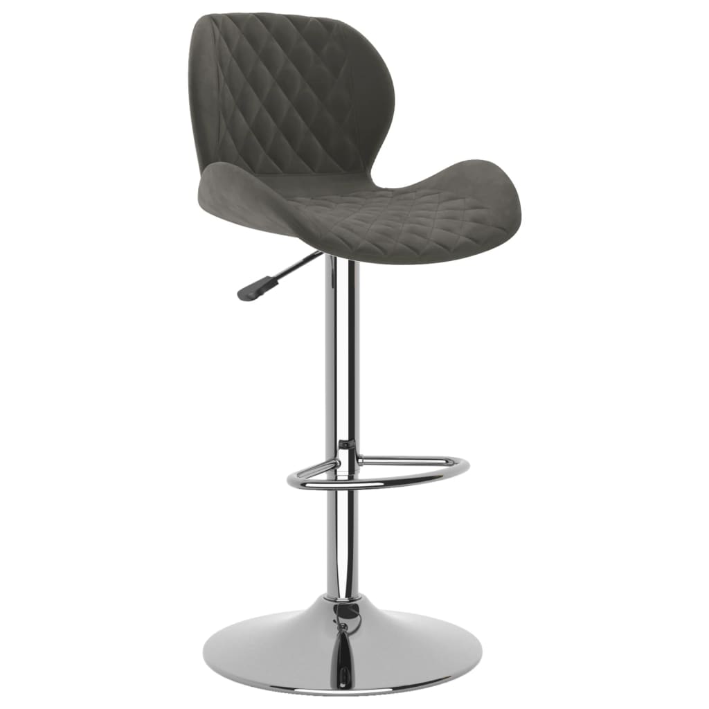 Barkrukken 2 st fluweel donkergrijs is nu te koop bij PeponiXL, paradijselijk wonen!