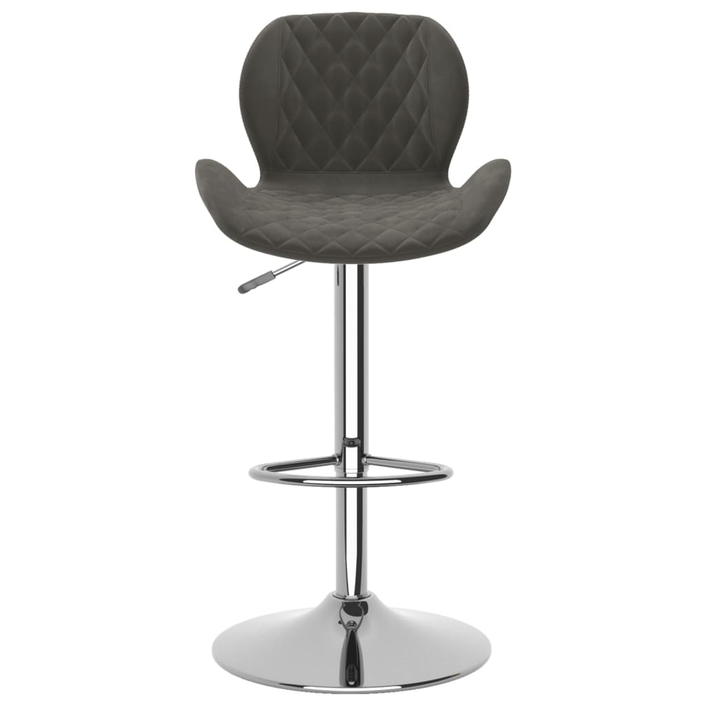 Barkrukken 2 st fluweel donkergrijs is nu te koop bij PeponiXL, paradijselijk wonen!