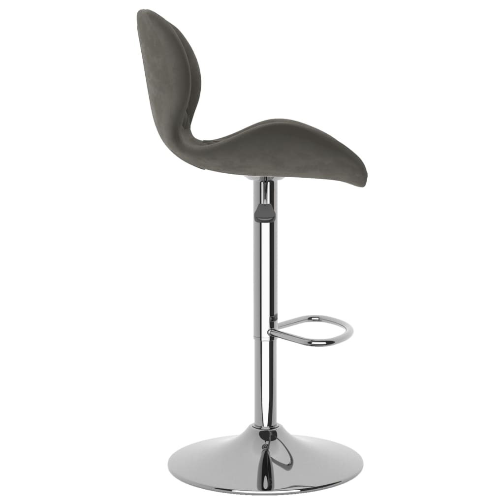 Barkrukken 2 st fluweel donkergrijs is nu te koop bij PeponiXL, paradijselijk wonen!